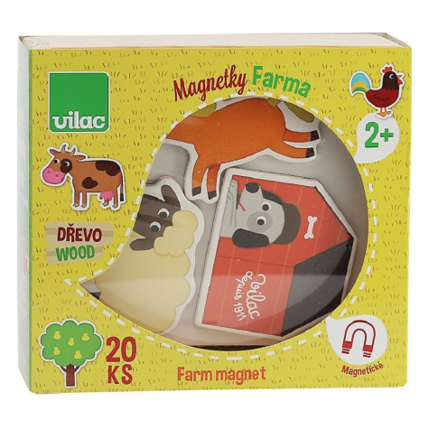 Vilac Dřevěné magnetky Farma 20 ks ~ 2