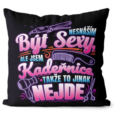 Polštář 40 x 40 cm - Sexy kadeřnice