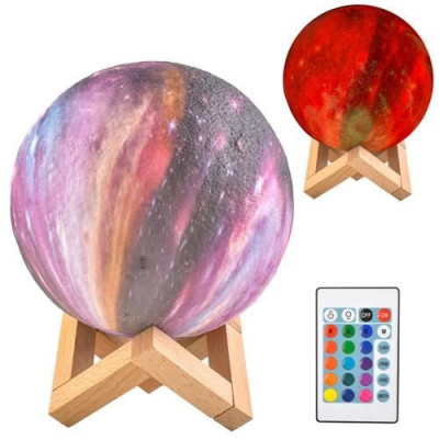 Noční lampa Měsíc barevný 15 cm ISO 9510