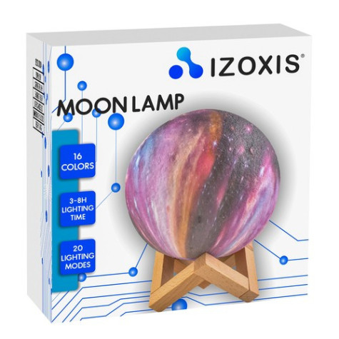 Noční lampa Měsíc barevný 15 cm ISO 9510 ~ 8