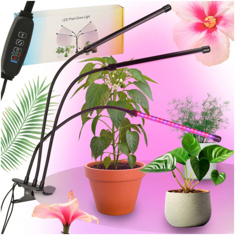 LED Lampa pro pěstování rostlin se sponou černá ~ 1