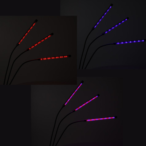 LED Lampa pro pěstování rostlin se sponou černá ~ 4