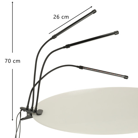 LED Lampa pro pěstování rostlin se sponou černá ~ 10