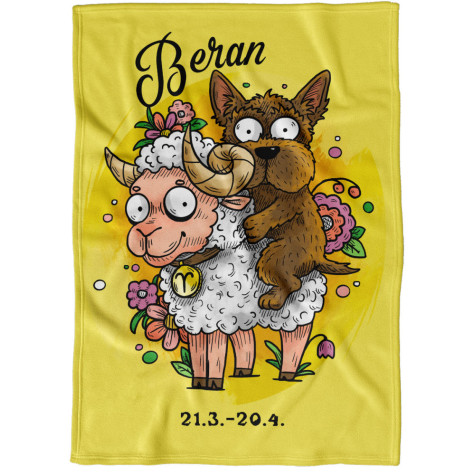 Deka 200 x 140 cm Psí znamení - Beran ~ 1