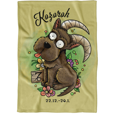 Deka 200 x 140 cm Psí znamení - Kozoroh ~ 1