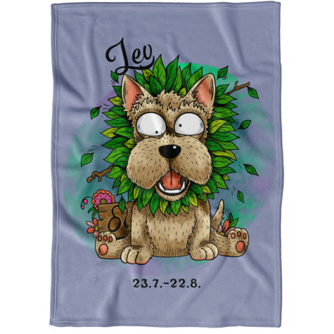 Deka 200 x 140 cm Psí znamení - Lev ~ 1