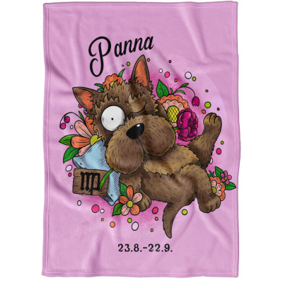 Deka 200 x 140 cm Psí znamení - Panna