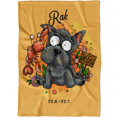 Deka 200 x 140 cm Psí znamení - Rak