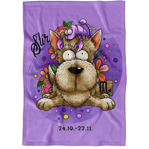 Deka 200 x 140 cm Psí znamení - Štír ~ 1