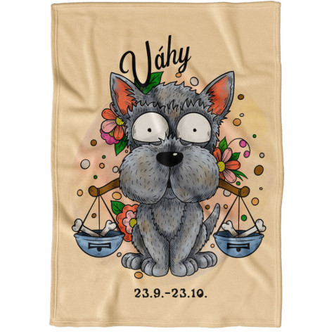 Deka 200 x 140 cm Psí znamení - Váhy ~ 1