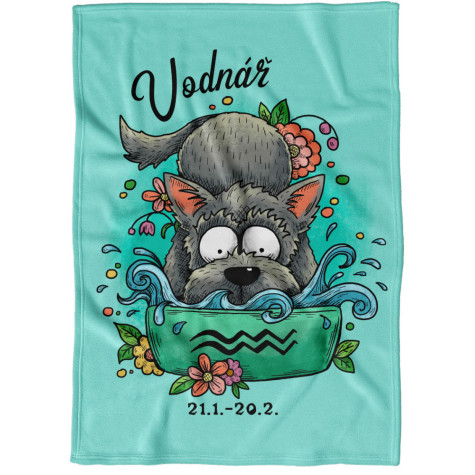 Deka 200 x 140 cm Psí znamení - Vodnář ~ 1