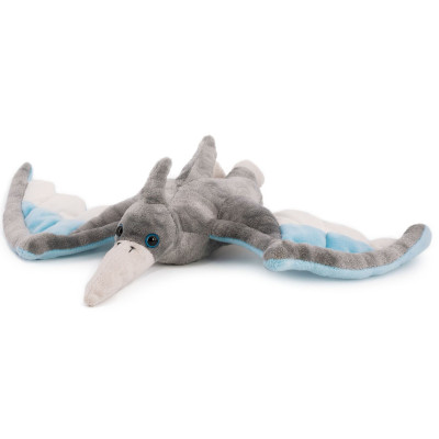 Teddies Pterosaur dinosaurus plyš 40x28cm šedivý
