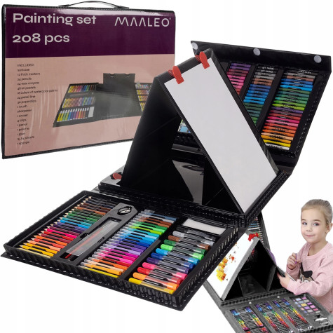 Výtvarná sada Mega Art Set 208 ks černý Maaleo 21645 ~ 1