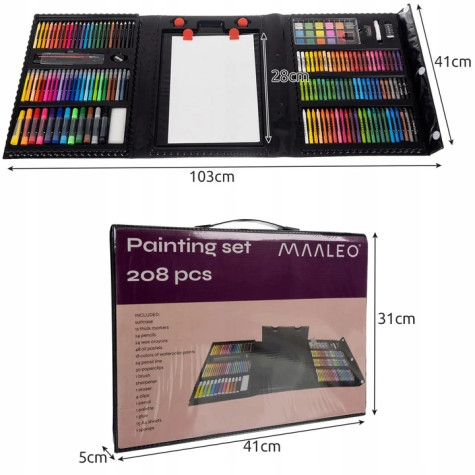 Výtvarná sada Mega Art Set 208 ks černý Maaleo 21645 ~ 5
