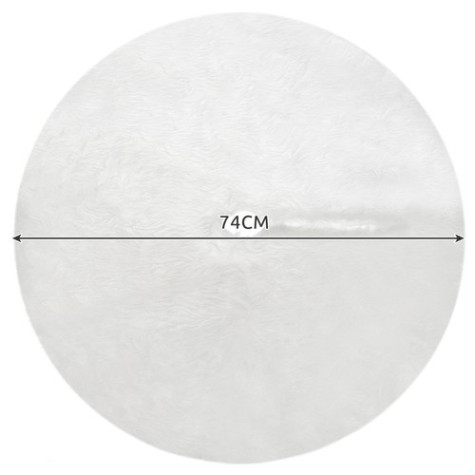 Podložka pod vánoční stromeček 72 cm bílá chlupatá Ruhhy 22225 ~ 8