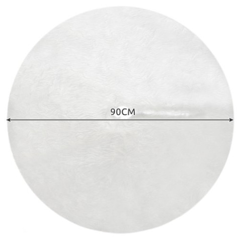 Podložka pod vánoční stromeček 90 cm bílá chlupatá Ruhhy 22226 ~ 7