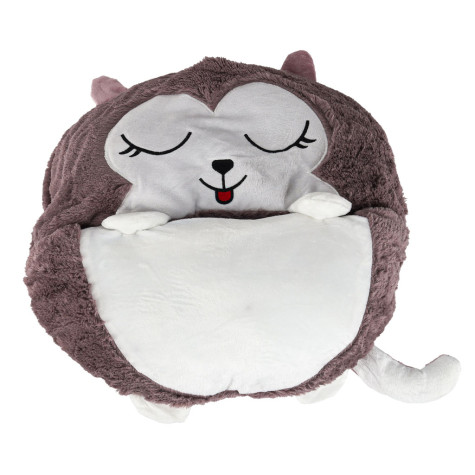 Dětský spací pytel 2v1 polštář 135x50cm modrý ~ 6