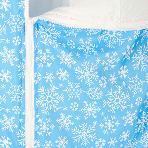 Dětský spací pytel 2v1 polštář 135x50cm modrý ~ 7