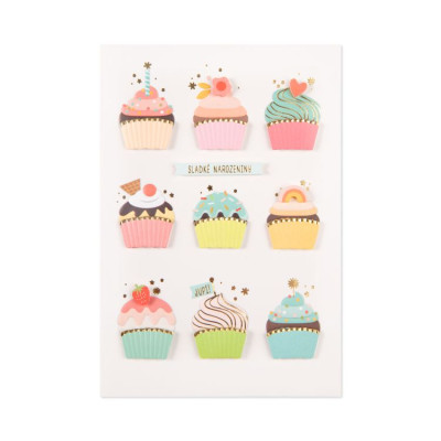 Albi Luxusní narozeninové přání - Cupcaky