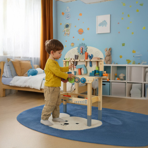Dětský pracovní stůl s nářadím dřevěný Kruzzel 26546 ~ 3