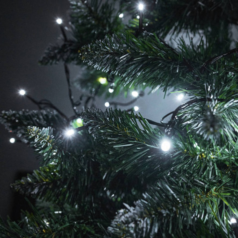KIK LED světelný řetěz 10m 100LED studená bílá ~ 3