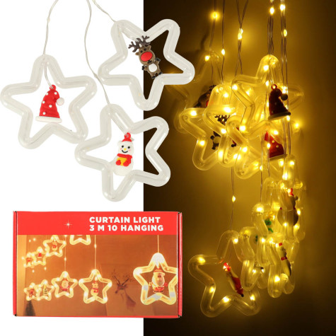 LED světla s figurkami 3m 125LED teplá bílá ~ 1