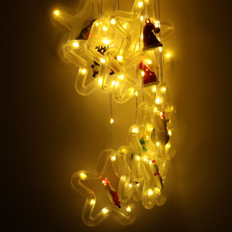 LED světla s figurkami 3m 125LED teplá bílá ~ 3