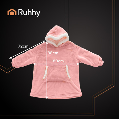 Televizní mikina s kapucí XXL - růžová Ruhhy 26144 ~ 6