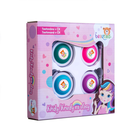 Teddies Křídy na vlasy beauted 4ks ~ 2