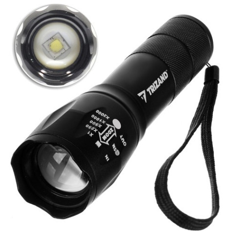 USB LED svítilna T6 černá Trizand 18368 ~ 2