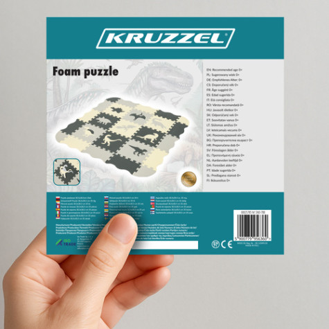 Pěnové puzzle Dinosauři 30,5x30,5cm 35 ks Kruzzel 25785 ~ 12