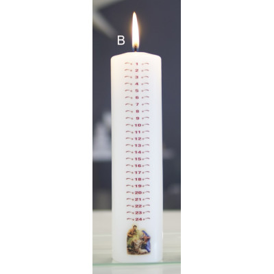 Adventní svíčka válec 5x21cm - Svatá rodina