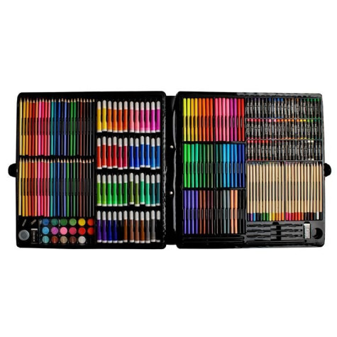 Výtvarná sada na malování v kufříku 288 ks černá Maaleo 8643 ~ 3
