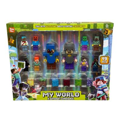 My World sada figurek + magnetické bloky 19 ks