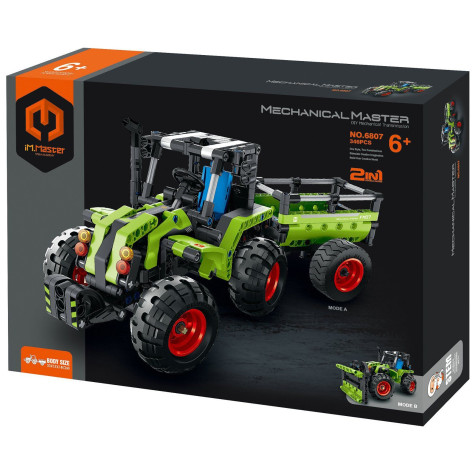 iM.Master Stavebnice Traktor 2v1 s valníkem 346 dílků ~ 1
