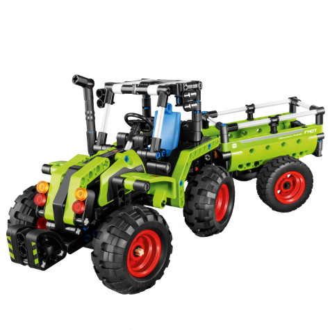 iM.Master Stavebnice Traktor 2v1 s valníkem 346 dílků ~ 2