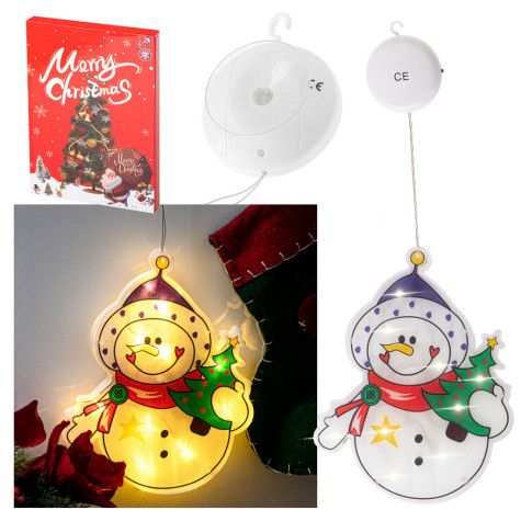 LED závěsné svítící dekorace Vánoční  sněhulák ~ 1