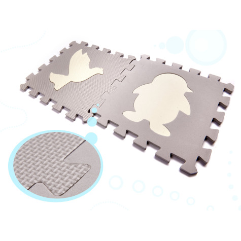 Pěnové puzzle podložka ohrádka 36 ks béžové ~ 3