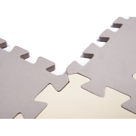 Pěnové puzzle podložka ohrádka 36 ks béžové ~ 5