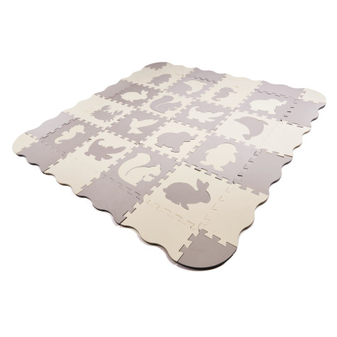 Pěnové puzzle podložka ohrádka 36 ks béžové ~ 6