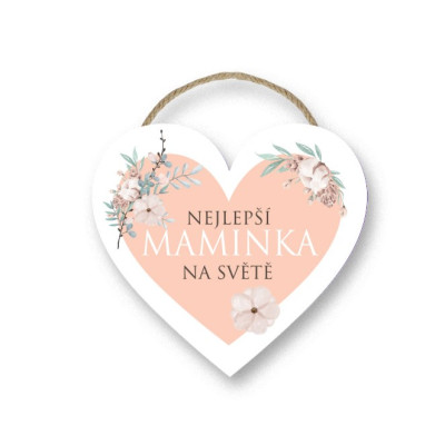 Nekupto Dárková cedulka srdce malé - Nejlepší maminka na světě