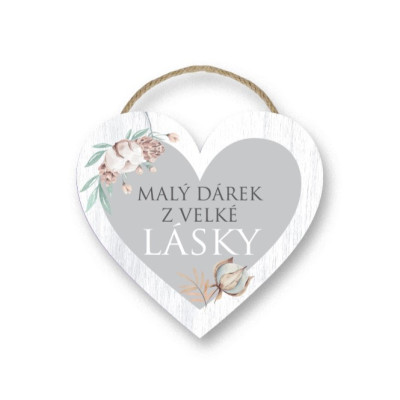 Nekupto Dárková cedulka srdce malé - Malý dárek z velké lásky