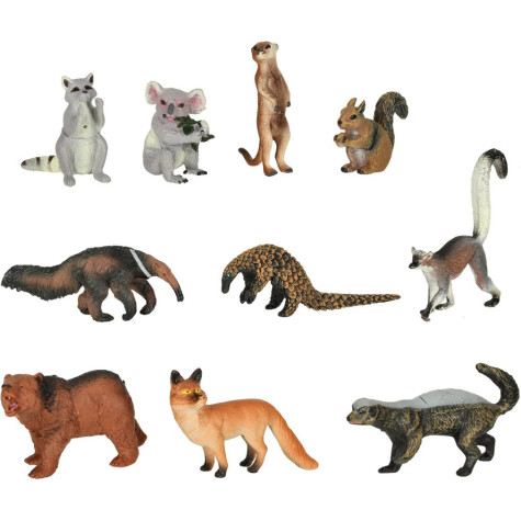 KIK Sada figurek v boxu Zvířata v Zoo 19 ks ~ 6