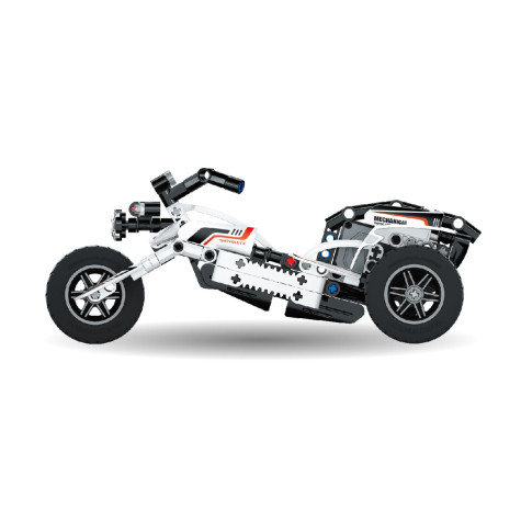 iM.Master Stavebnice Motorka bílá 198 dílků na zpětné natažení ~ 3