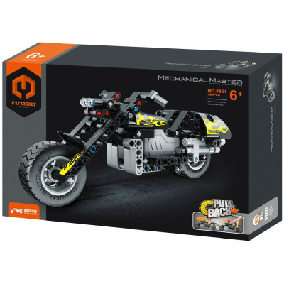 iM.Master Stavebnice Motorka černá 183 dílků na zpětné natažení