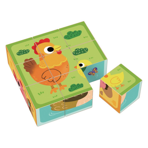 2Kids Toys Dřevěné kostky Farma ~ 1