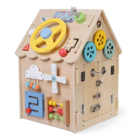 2Kids Toys Activity board Domeček přírodní ~ 1