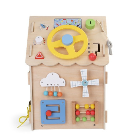 2Kids Toys Activity board Domeček přírodní ~ 3