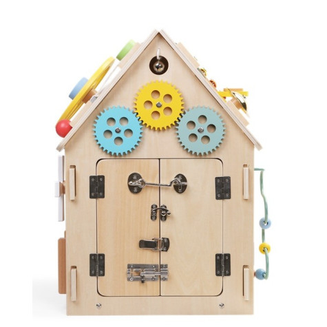 2Kids Toys Activity board Domeček přírodní ~ 4