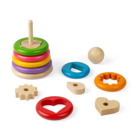 Bigjigs Toys Nasazování tvarů na tyč ~ 2
